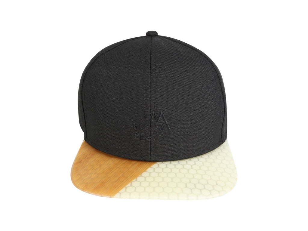 Black 6 Panel Cap Set | Bamboo Surf + Free Fabric Visor