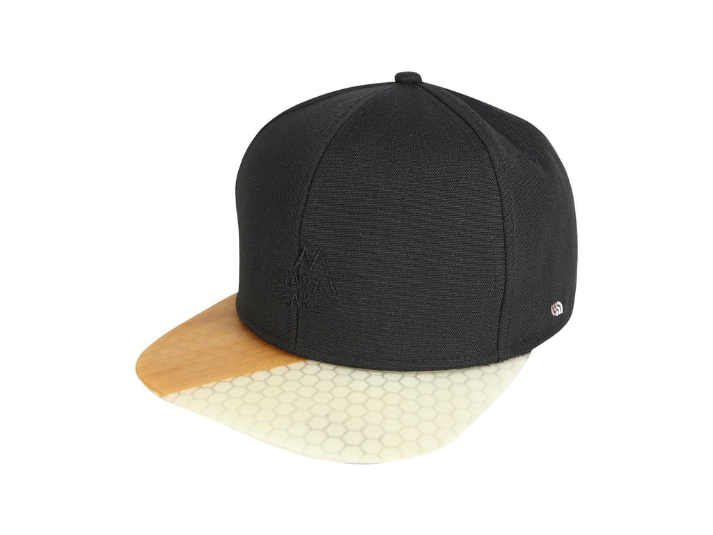 Black 6 Panel Cap Set | Bamboo Surf + Free Fabric Visor