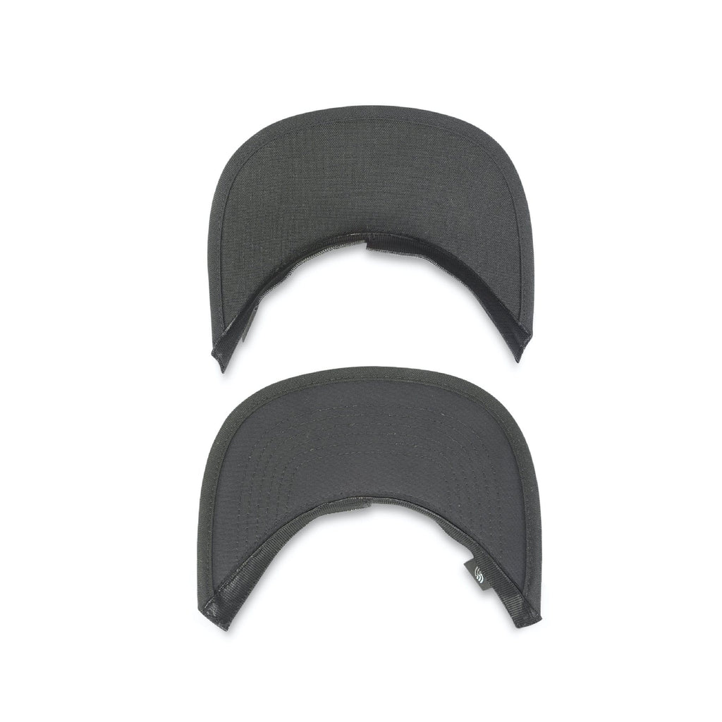 Black 6 Panel Cap Set | Black Surf + Free Fabric Visor