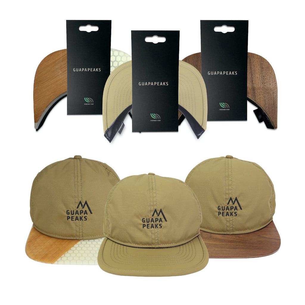 Khaki Ripstop Set | Walnut Wood & Bamboo Diagonal Surf + Free Visor