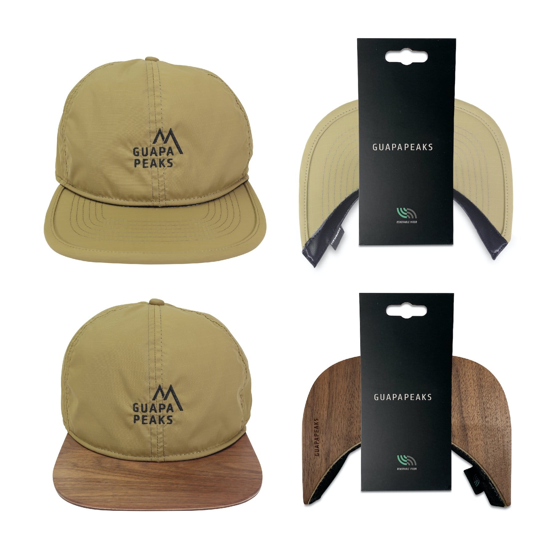 Khaki Ripstop Set | Walnut Wood + Free Fabric Visor