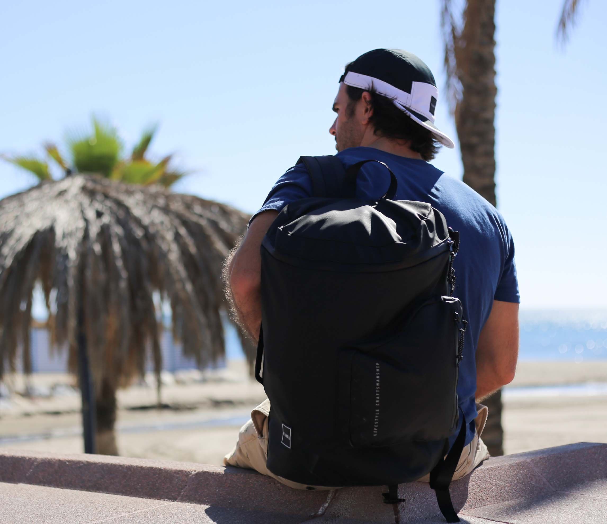 Water-Resistant 26 Litre Black Backpack