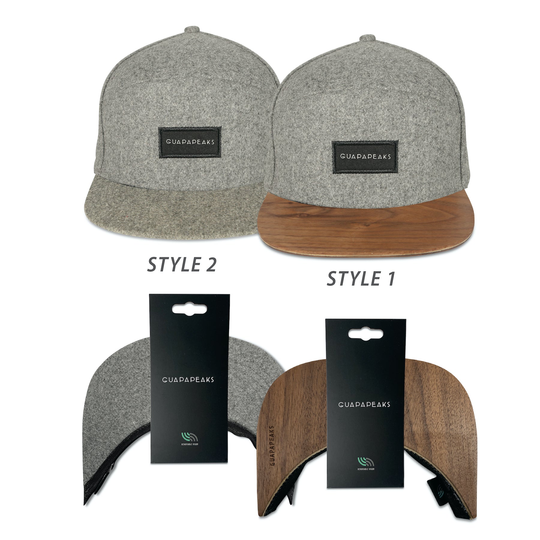 Grey Hybrid + Walnut Wood Visor